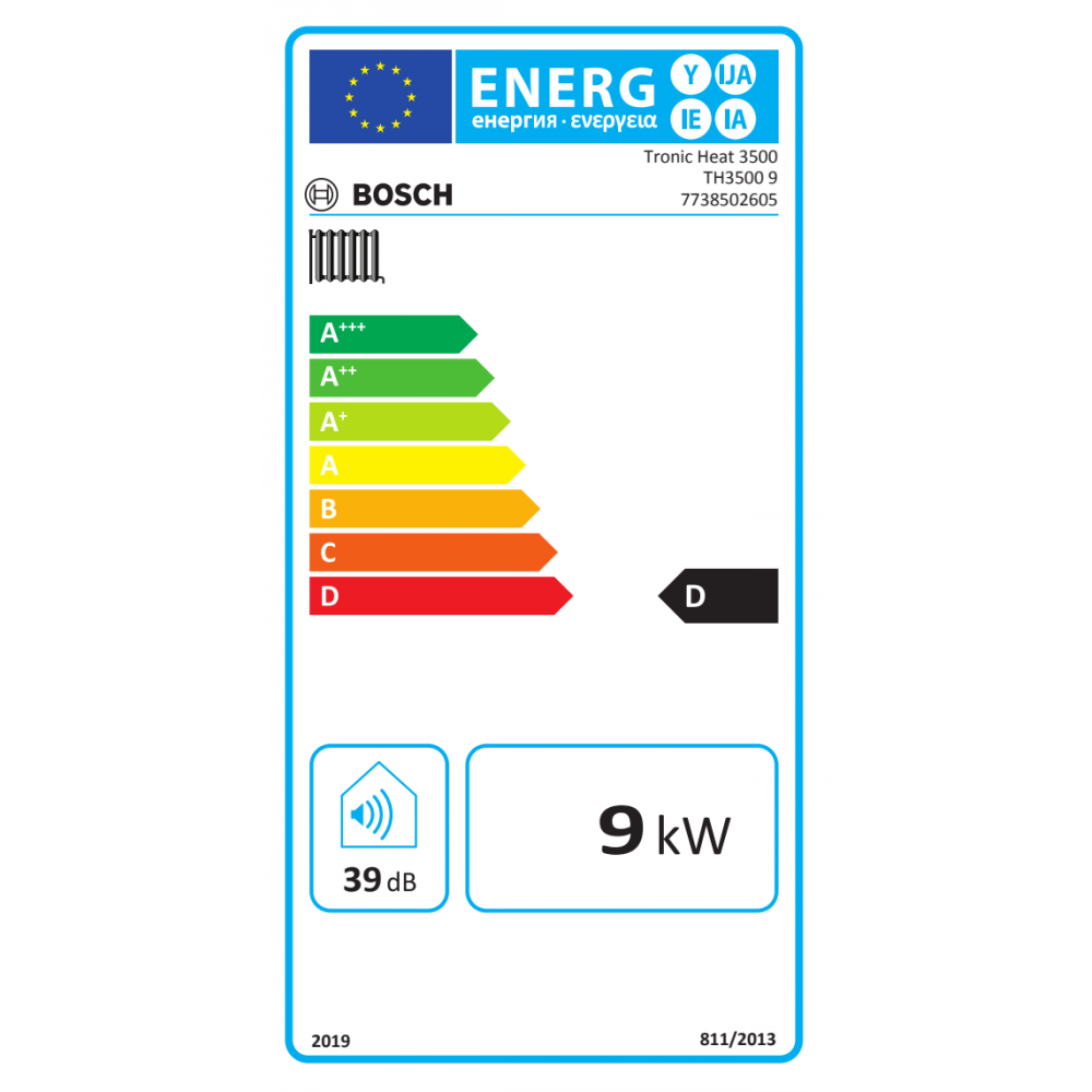 Chaudière électriques pour le chauffage et l'eau chaude sanitaire Bosch TRONIC HEAT 3500, 9kW | Chaudières électriques |  |