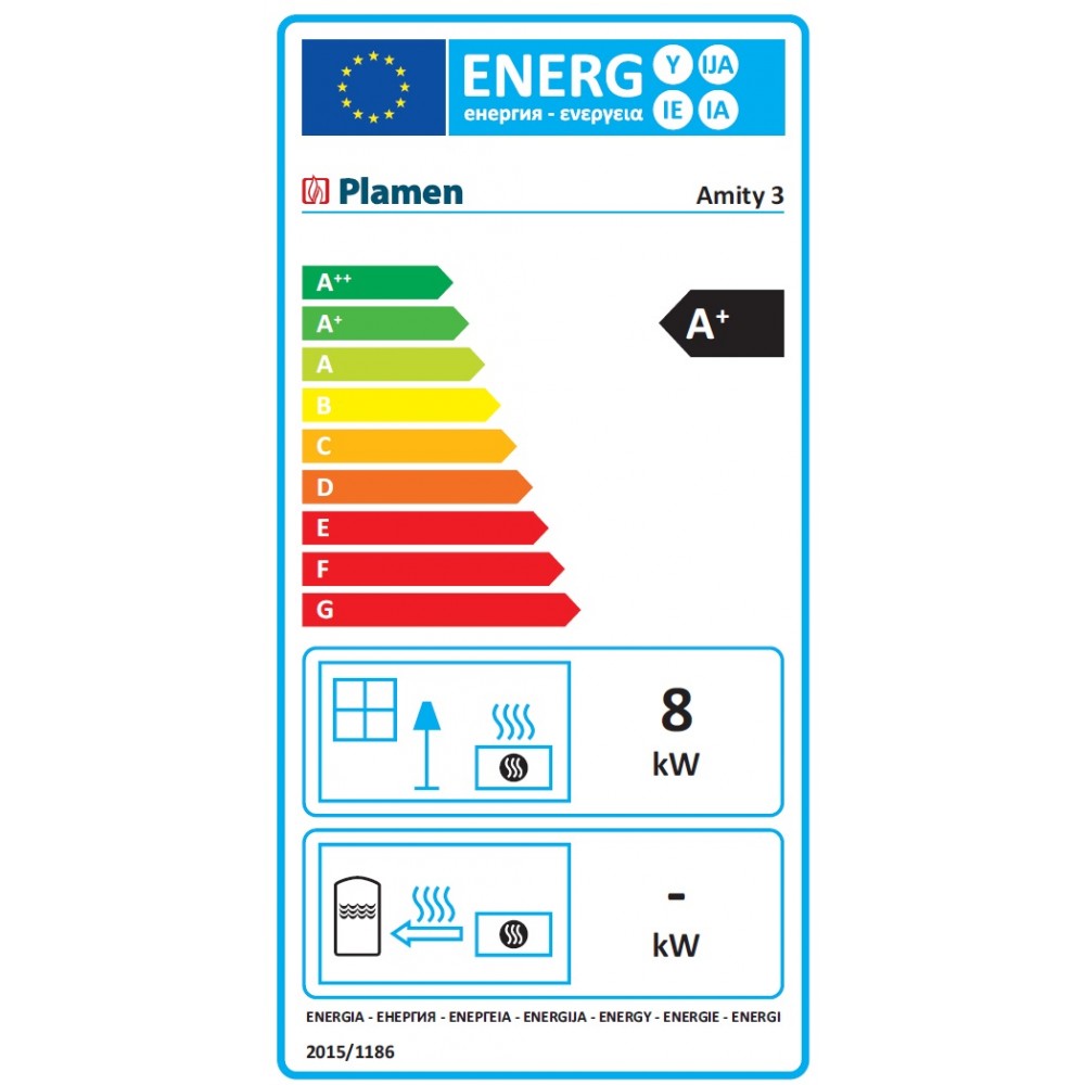 Poêle à bois Plamen Amity 3, 8kW, Log | Poêles à bois |  |