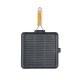 Poêle grill en fonte avec manche en bois pliable, 28x28 cm |  |  |
