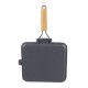 Poêle grill en fonte avec manche en bois pliable, 28x28 cm |  |  |