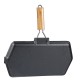 Poêle grill en fonte avec manche en bois pliable, 35x21 cm |  |  |