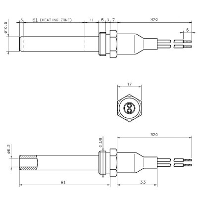 Bougie / Résistance en céramique pour poêles à granulés Eco Spar, BURNiT, Warmflow, Adler, AMG, Ecoteck et d'autres, longueur totale 88 mm, 250W - Comparaison de produits
