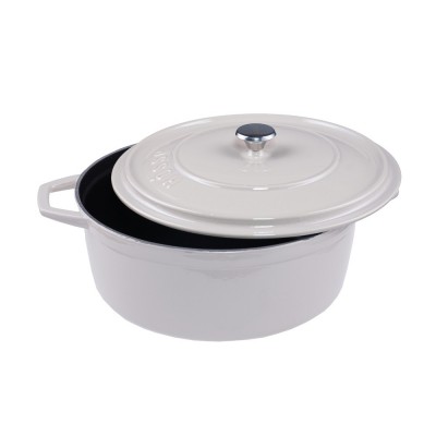 Cocotte en fonte profonde Hosse, Ivory, Ф24 - Cocotte en fonte