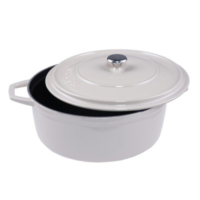 Cocotte en fonte profonde Hosse, Ivory, Ф28 - Cocotte en fonte