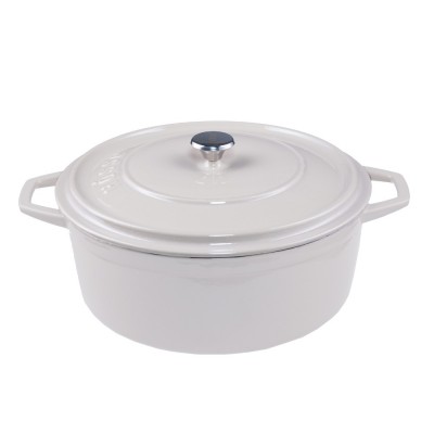 Cocotte en fonte profonde Hosse, Ivory, Ф28 - Cocotte en fonte