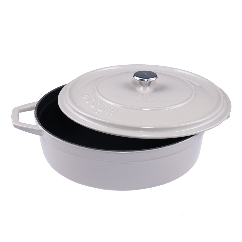 Cocotte peu profonde en fonte Hosse, Ivory, Ф28 | Cocotte en fonte |  |