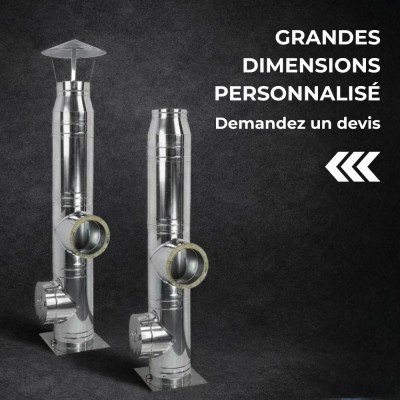 Conduits de cheminée de grande taille sur commande - Conduits double de cheminée