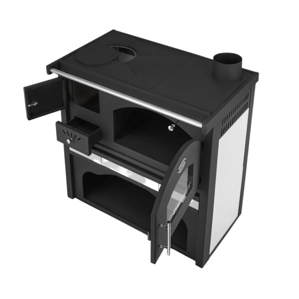 Cuisinière à bois Zvezda Classic GF Céramique, 5.7kW | Cuisinières à bois | Bois |