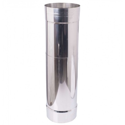 Le conduit de cheminée télescopique, en acier inoxydable AISI 304, droit, longueur de 30 à 50cm, Ø300 - Conduits de cheminée