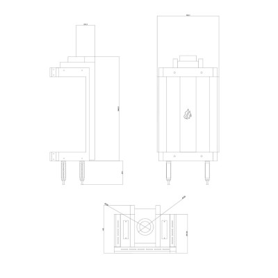 Cheminée à gaz Velmora Fire GAS STANDING PANORAMA, 3.9kW - 6.0kW - Insert cheminées