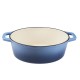 Casserole en fonte émaillée, bleue, ovale, 33x27cm | Cocotte en fonte |  |
