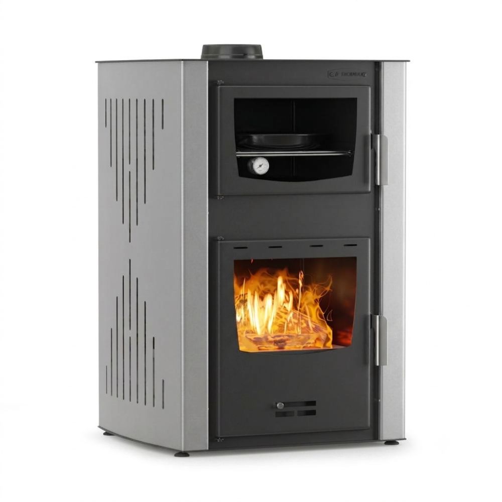 Poêle à bois bouilleur, avec four Velmora Fire ATS HYDRO ΜΑSΙΝΑ 90-25 gris, 25kW | Poêles à bois avec four | Poêles à bois |