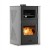 Poêle à bois bouilleur, avec four Velmora Fire ATS HYDRO MASINA 90-25 gris, 25kW