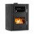 Poêle à bois bouilleur, avec four Velmora Fire ATS HYDRO MASINA 90-30 noir, 35kW