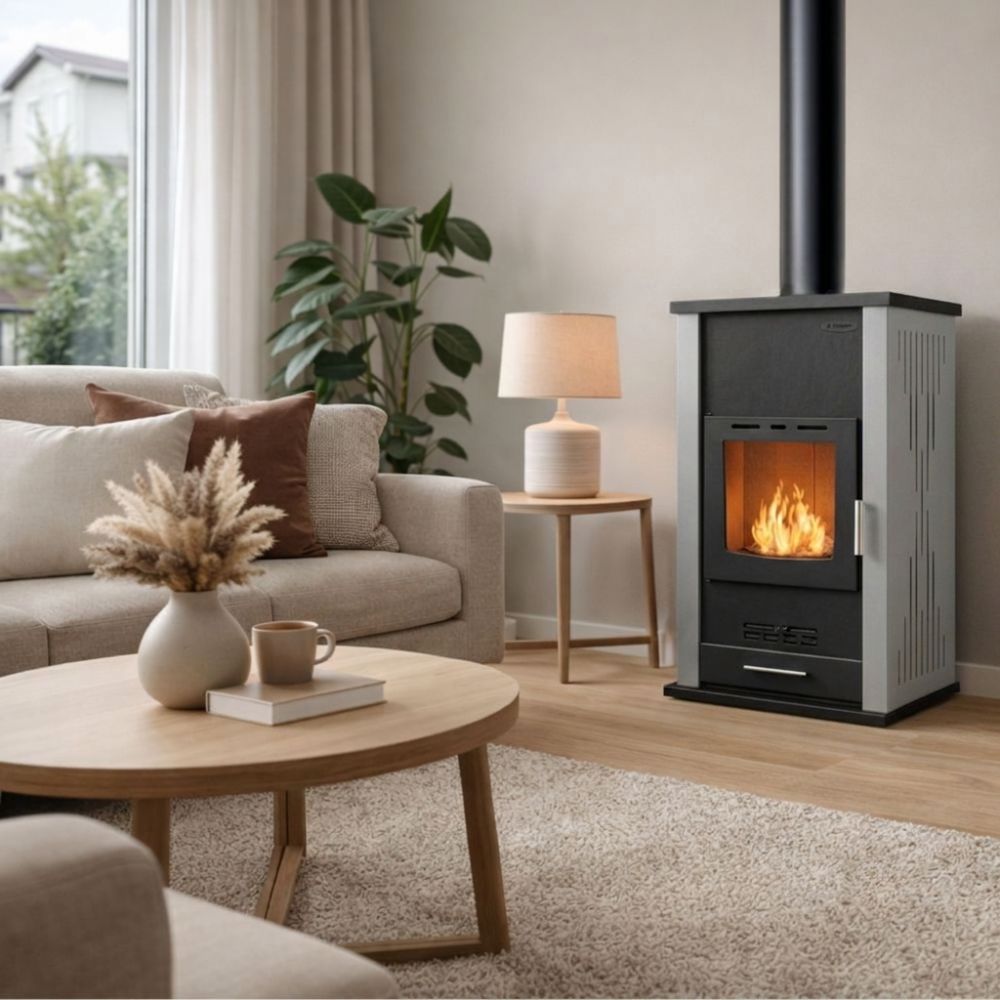 Poêle à bois bouilleur Velmora Fire ATS HYDRO gris, 33kW | Poêles à bois bouilleur | Poêles à bois |