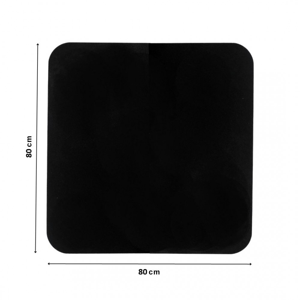 Plaque de sol pour poêles, Acier noir 2mm, Taille 80x80cm | Accessoires pour poêles à bois |  |