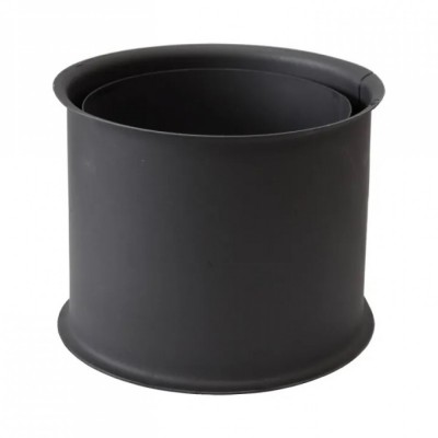 Rosace pour conduit de cheminée PARKANEX, Noir, Ø130 mm, Épaisseur 2 mm - Cheminée
