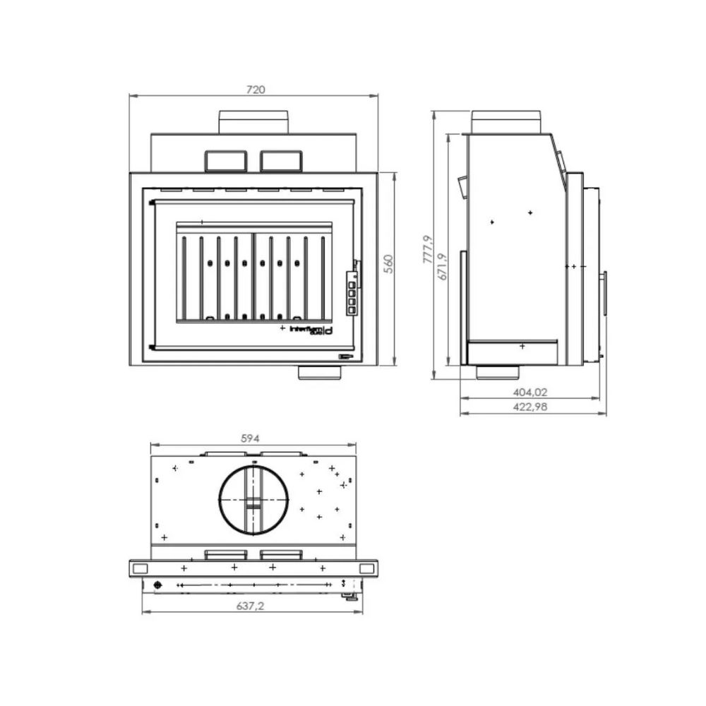 Cheminée à bois UNIFLAM 600 DURO S avec arrivée d’air, 10 kW | Insert Cheminées à bois | Insert cheminées |