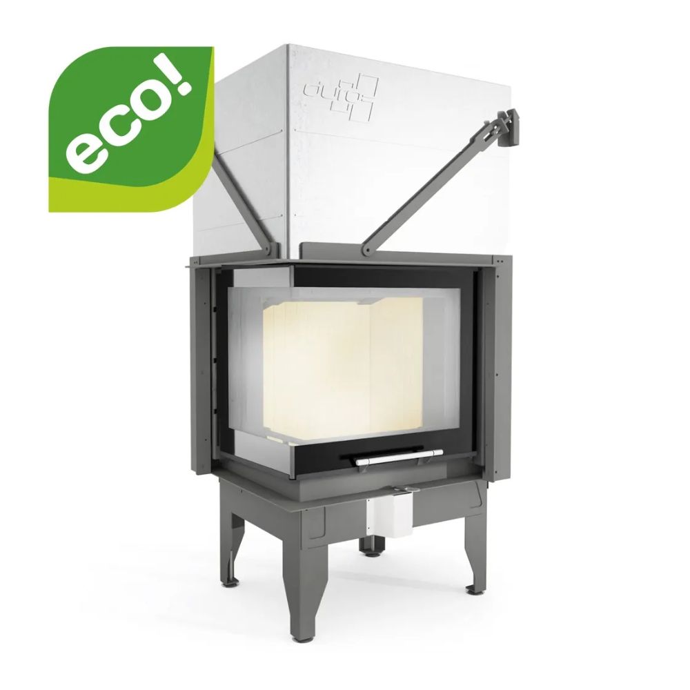 Cheminée à bois UNIFLAM 660 DURO avec conduits d’air et arrivée d’air, côté gauche, 10,25 kW | Cheminée moderne | Insert cheminées |