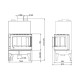 Cheminée à bois UNIFLAM 760 EVO PBS avec conduits d’air et arrivée d’air, vitre courbe, côté droit, 10 kW | Insert Cheminées à bois | Insert cheminées |