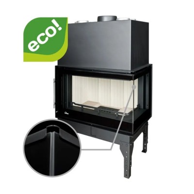 Cheminée à bois UNIFLAM 860 EVO PBS avec conduits d’air et arrivée d’air, côté droit, 15 kW - Comparaison de produits