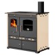 Poêle à bois cuisinière Prometey Perfect Eco Lux avec sortie de fumée à droite, couleur ivoire, 7,5 kW |  |  |