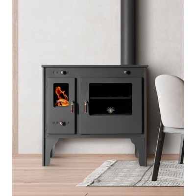 Poêle à bois cuisinière Prometey Retro Eco, 7 kW - Poêles à bois