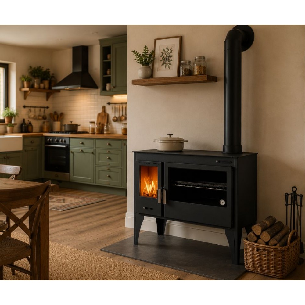 Cuisinière à bois Balkan Energy ATS ΜΑSΙΝΑ PLUS 500, 11.2kW | Poêles à bois avec four | Poêles à bois |