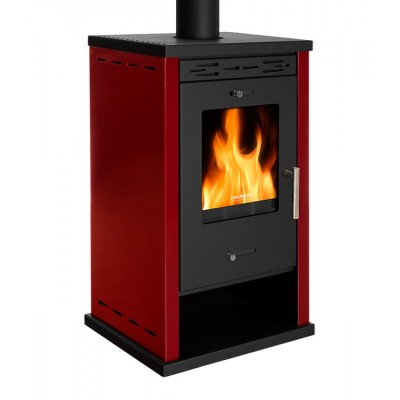 Poêle à bois Prometey EKO 3 Bordeaux, 8 kW - Poêles à bois