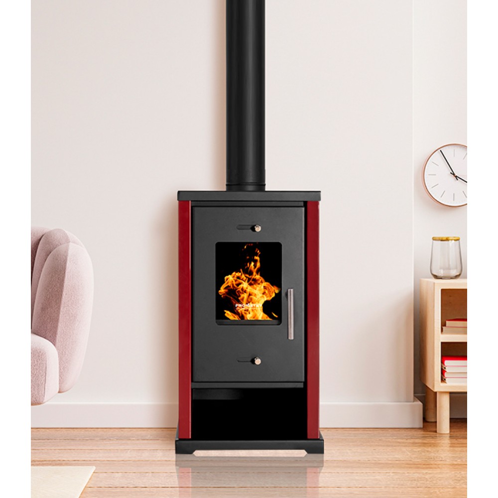 Poêle à bois Prometey EKO Mini Bordeaux, 6.4 kW | Poêles à bois |  |