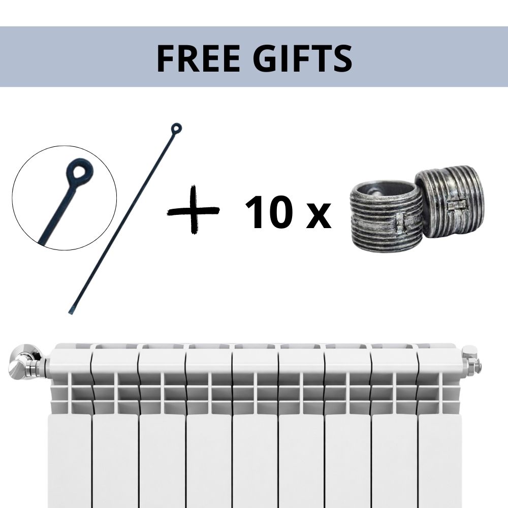 Kit complet de radiateurs en aluminium Helyos Evo H800, 8 pièces x 10 sections | Radiateurs en aluminium | Radiateurs |