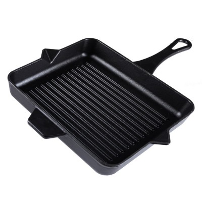 Poêle grill en fonte émaillée Hosse, Black Onyx, 26x32cm - Poêle grill en fonte