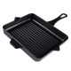 Poêle grill en fonte émaillée Hosse, Black Onyx, 26x32cm | Poêle grill en fonte | Poêle en fonte |