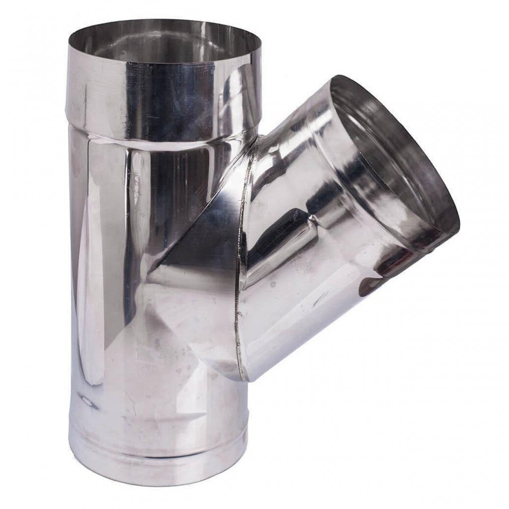 Té conduit de cheminée avec chapeau 135°, en acier inoxydable AISI 304, Ф300 | Conduits de cheminée | Cheminée |