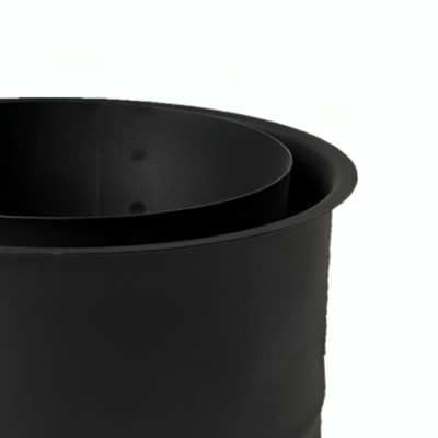 Rosace de cheminée MK NERO double, acier, noir, 115m Ø150, Épaisseur 2mm - Comparaison de produits