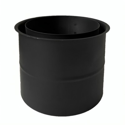 Rosace de cheminée MK NERO double, acier, noir, 115m Ø130, Épaisseur 2mm - Comparaison de produits