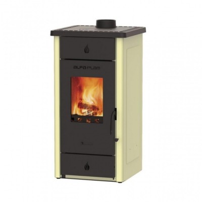 Poêle à bois Alfa Plam Elita 3 Ivoire 7kW, bûches - Comparaison de produits