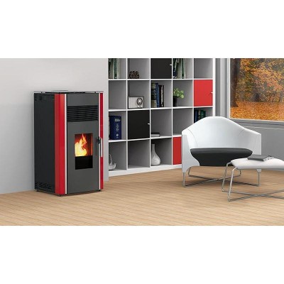 Poêle à granulés  Alfa Plam Luca Rouge, 8kW - Comparaison de produits