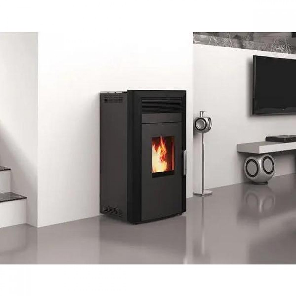 Poêle à granulés hydro  Alfa Plam Commo 15 Noir, 15 kW | Poêles à granulés hydro | Poêles à granulés |