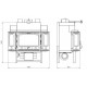 Insert cheminée Prity TCF, 19kW | Insert cheminées en fonte | Insert cheminées |