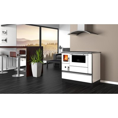 Cuisinière à bois Alfa Plam Dominant 90H, Blanche 6.5kW - Comparaison de produits