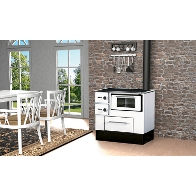 Cuisinière à bois Alfa Plam Regular 46 Blanc droit, 5 kW - Comparaison de produits