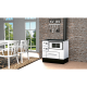 Cuisinière à bois Alfa Plam Regular 46 Blanc Gauche, 5kW | Cuisinières à bois | Bois |