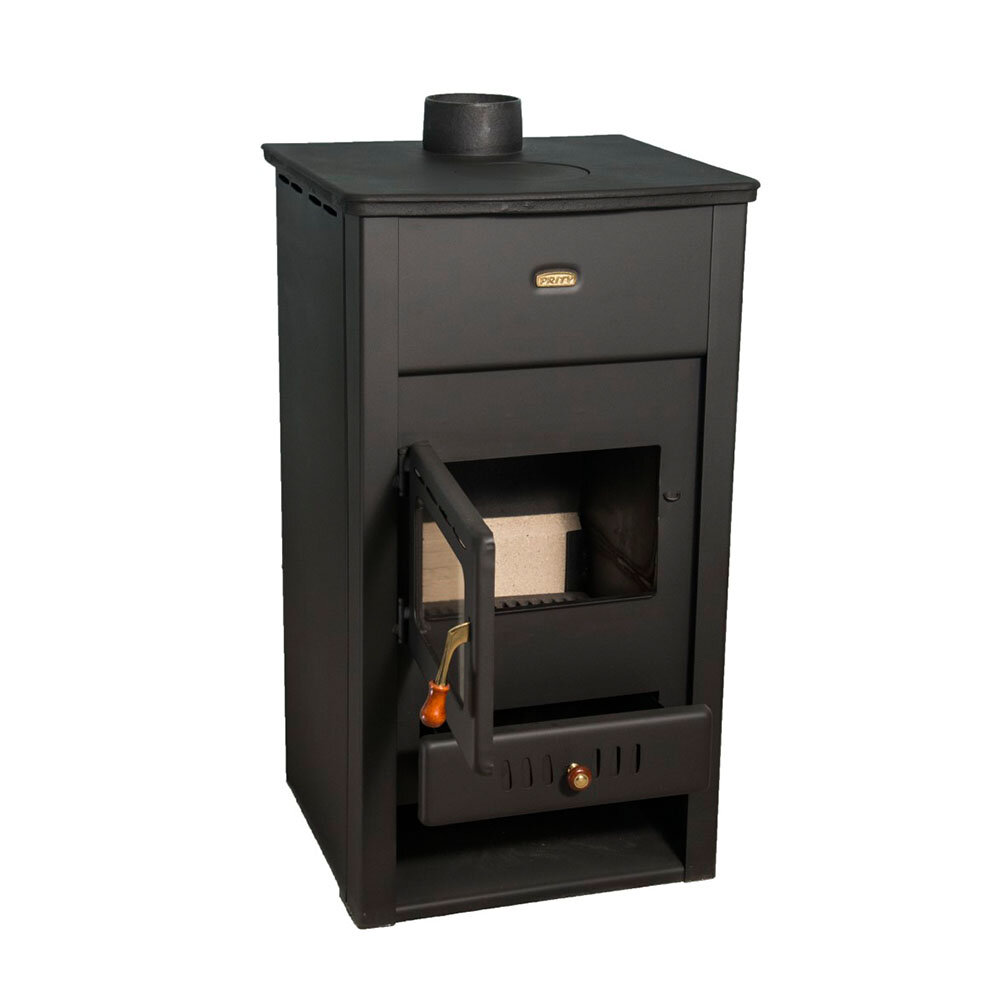 Poêle à bois Prity K2 CP avec dessus en fonte, 10.4 kW, bûches | Poêles à bois air  | Poêles à bois |