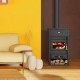 Poêle à bois Prity K2 CP avec dessus en fonte, 10.4 kW, bûches | Poêles à bois air  | Poêles à bois |