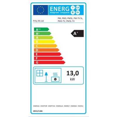 Poêle à bois Prity PM3 TV, 13kW - Comparaison de produits