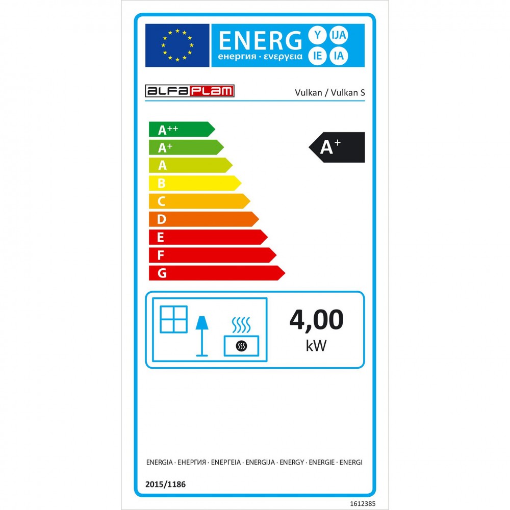 Poêle à bois Alfa Plam Vulkan S Rouge 4kW, bûches | Poêles à bois air  | Poêles à bois |