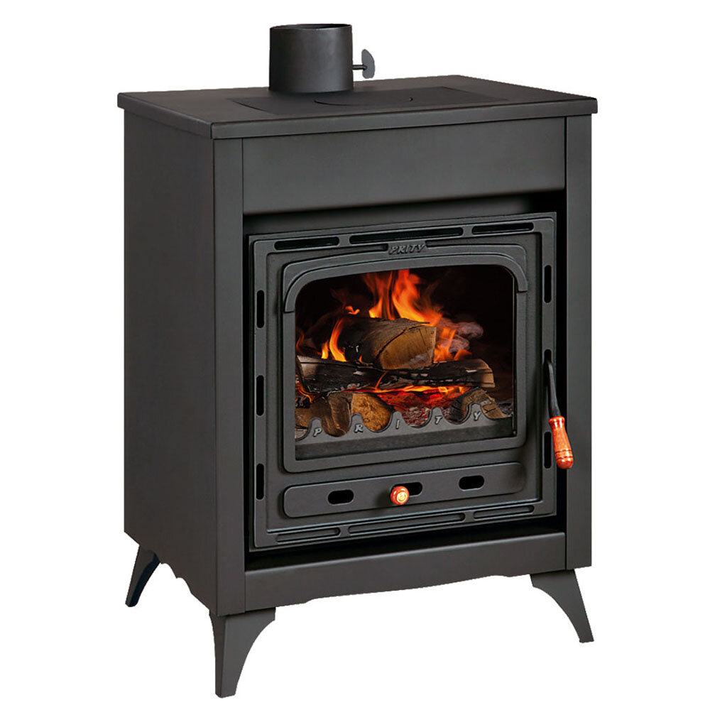 Poêle à bois Prity CMR 15kW, porte en fonte Poêle à bois Prity CMR 15kW, porte en fonte