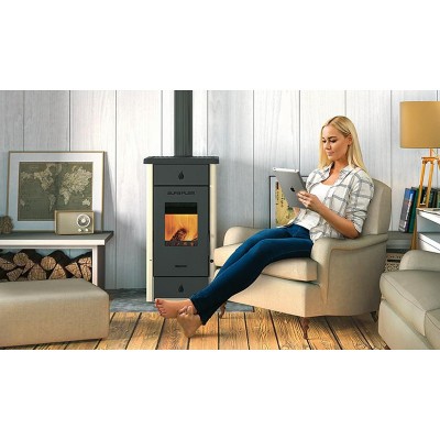 Poêle à bois Alfa Plam Elita 3 Ivoire 7kW, bûches - Comparaison de produits