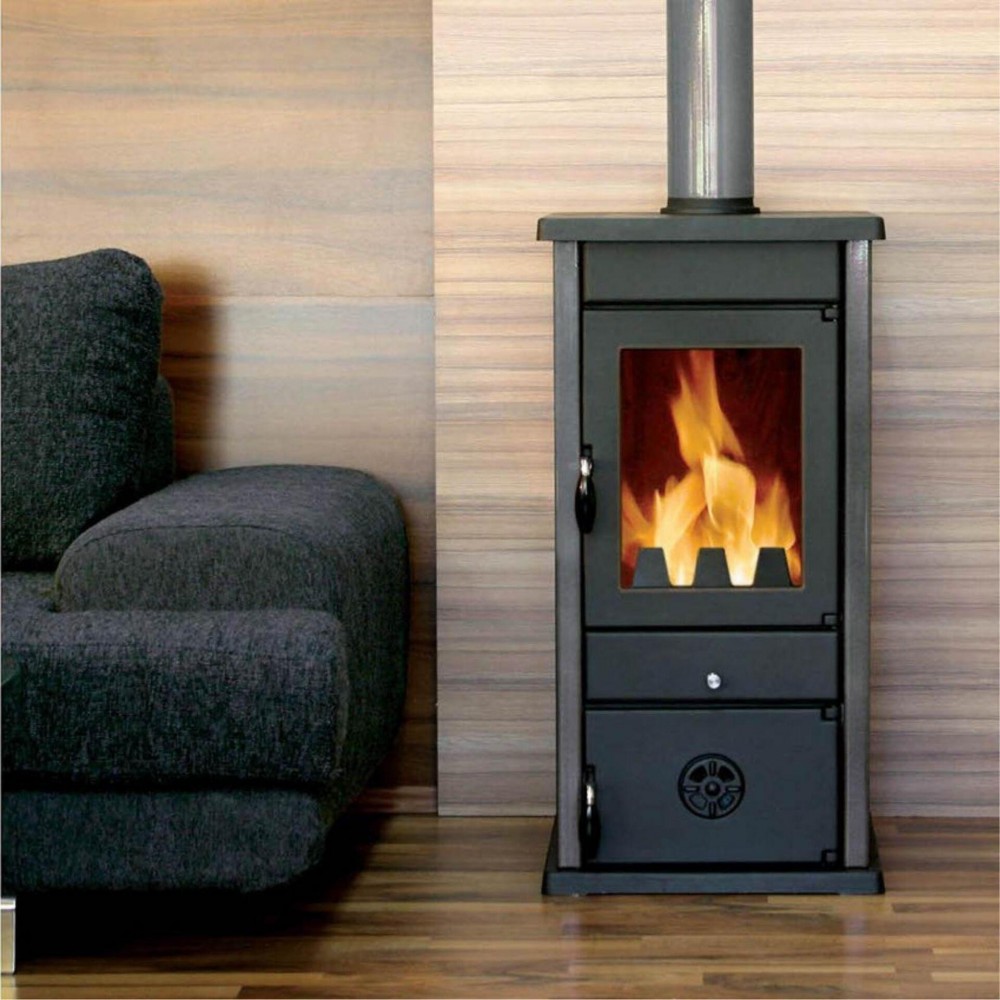 Poêle à bois bouilleur MBS Thermo Vesta noir, 9kW | Poêles à bois bouilleur | Poêles à bois |